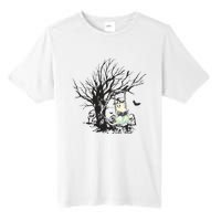 Ghost Swinging Reading Book Halloween Ghost Costume Tall Fusion ChromaSoft Performance T-Shirt