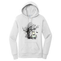 Ghost Swinging Reading Book Halloween Ghost Costume Women's Pullover Hoodie