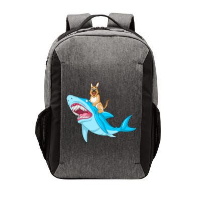 German Shepherd Riding Shark Vector Backpack