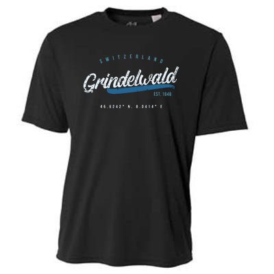 Grindelwald Switzerland Retro T Cooling Performance Crew T-Shirt