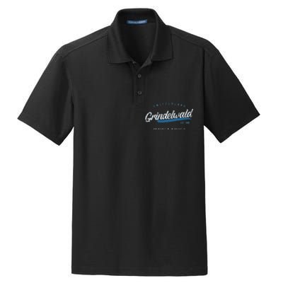 Grindelwald Switzerland Retro T Dry Zone Grid Polo