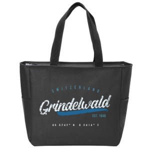 Grindelwald Switzerland Retro T Zip Tote Bag