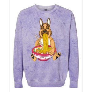 German Shepherd Ramen Colorblast Crewneck Sweatshirt