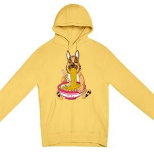 German Shepherd Ramen Premium Pullover Hoodie