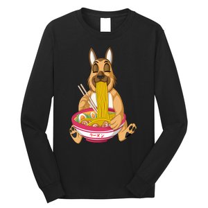 German Shepherd Ramen Long Sleeve Shirt