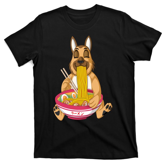 German Shepherd Ramen T-Shirt