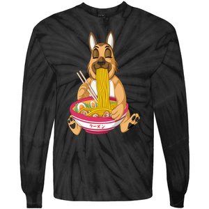 German Shepherd Ramen Tie-Dye Long Sleeve Shirt