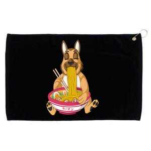 German Shepherd Ramen Grommeted Golf Towel