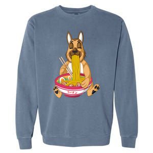 German Shepherd Ramen Garment-Dyed Sweatshirt