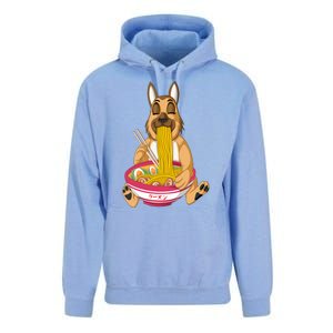 German Shepherd Ramen Unisex Surf Hoodie