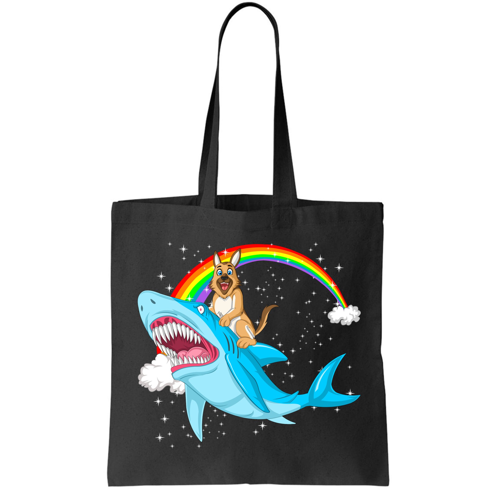 German Shepherd Riding Shark Bag