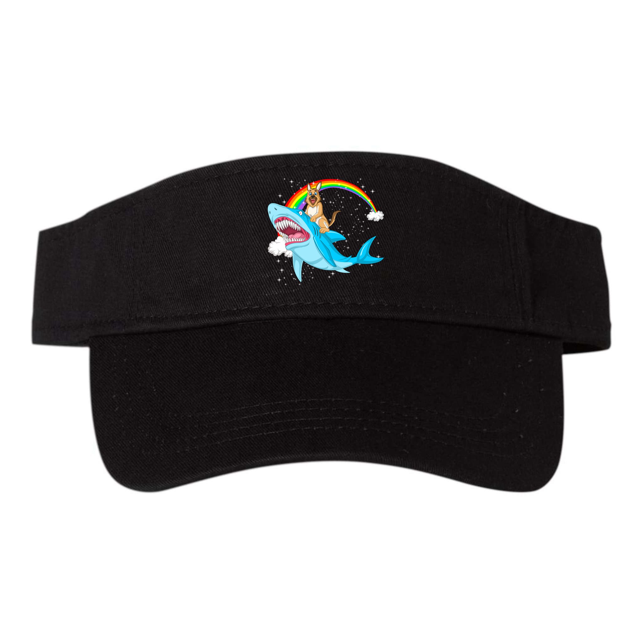 German Shepherd Riding Shark Visor