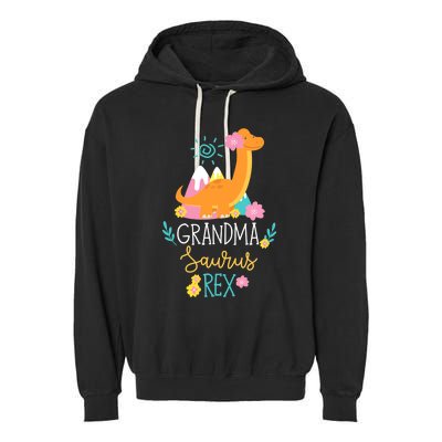 Grandma Saurus Rex Funny Dinosaur Wo Garment-Dyed Fleece Hoodie