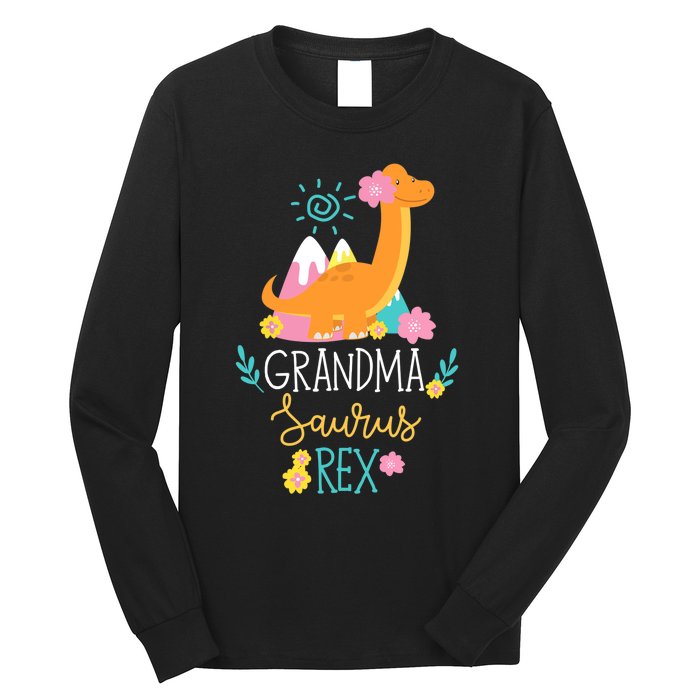 Grandma Saurus Rex Funny Dinosaur Wo Long Sleeve Shirt