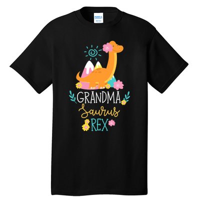 Grandma Saurus Rex Funny Dinosaur Wo Tall T-Shirt