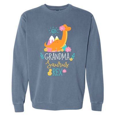 Grandma Saurus Rex Funny Dinosaur Wo Garment-Dyed Sweatshirt