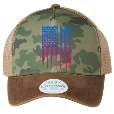 Vintage Rifle American Flag Retro Legacy Tie Dye Trucker Hat
