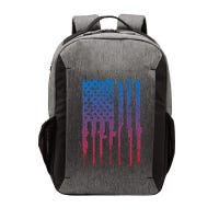 Vintage Rifle American Flag Retro Vector Backpack