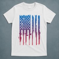 Vintage Rifle American Flag Retro T-Shirt