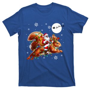 Group Santa Riding Reindeer Squirrels Xmas Tree Rodent Lover Gift T-Shirt