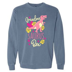 Grandma Saurus Rex Dinosaur Garment-Dyed Sweatshirt