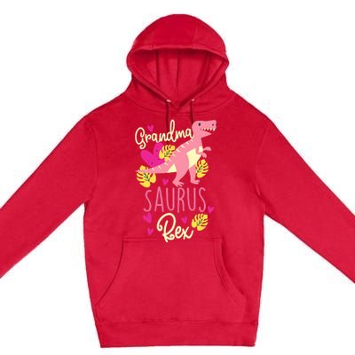 Grandma Saurus Rex Dinosaur Premium Pullover Hoodie