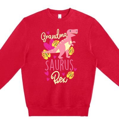 Grandma Saurus Rex Dinosaur Premium Crewneck Sweatshirt