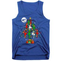 Group Santa Reindeer Elf Ballets Dancing As Christmas Tree Gift Tank Top