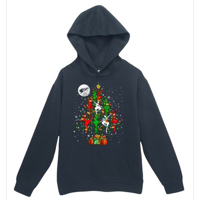 Group Santa Reindeer Elf Ballets Dancing As Christmas Tree Gift Urban Pullover Hoodie