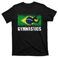 Gymnastics Sport Retro Brazil Flag Brazilian Gymnast T-Shirt