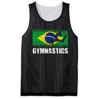 Gymnastics Sport Retro Brazil Flag Brazilian Gymnast Mesh Reversible Basketball Jersey Tank