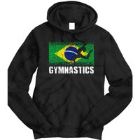 Gymnastics Sport Retro Brazil Flag Brazilian Gymnast Tie Dye Hoodie