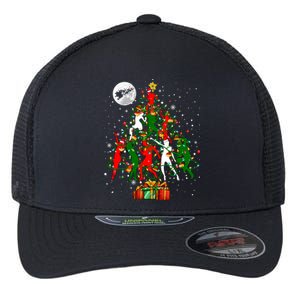 Group Santa Reindeer Elf Dancers Dancing As Christmas Tree Cool Gift Flexfit Unipanel Trucker Cap