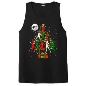 Group Santa Reindeer Elf Dancers Dancing As Christmas Tree Cool Gift PosiCharge Competitor Tank