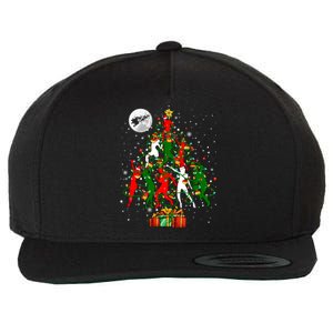 Group Santa Reindeer Elf Dancers Dancing As Christmas Tree Cool Gift Wool Snapback Cap