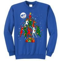 Group Santa Reindeer Elf Dancers Dancing As Christmas Tree Cool Gift Sweatshirt