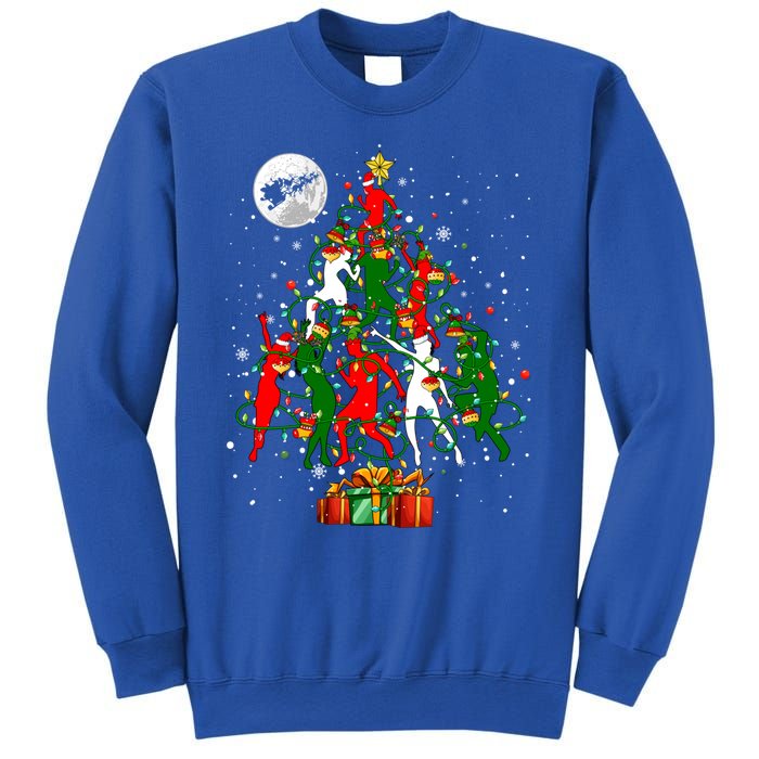 Group Santa Reindeer Elf Dancers Dancing As Christmas Tree Cool Gift Sweatshirt