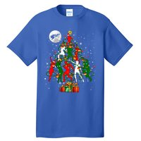 Group Santa Reindeer Elf Dancers Dancing As Christmas Tree Cool Gift Tall T-Shirt