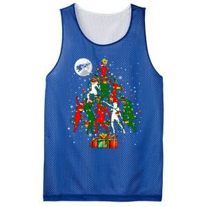 Group Santa Reindeer Elf Dancers Dancing As Christmas Tree Cool Gift Mesh Reversible Basketball Jersey Tank