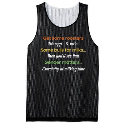 Get Some Roosters For Eggs And Raise Some Bulls For Milk Mesh Reversible Basketball Jersey Tank