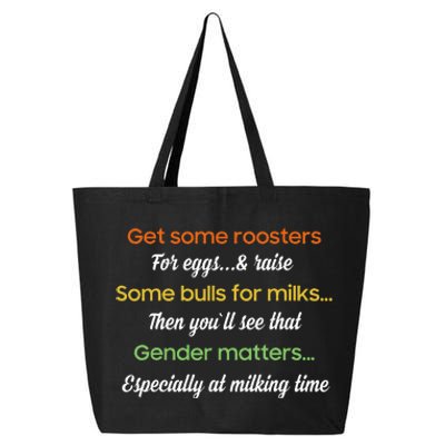 Get Some Roosters For Eggs And Raise Some Bulls For Milk 25L Jumbo Tote