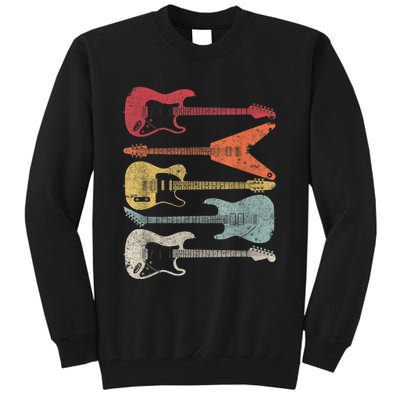 Guitar Shirt. Retro Style, Gift For Guitarist Tall Sweatshirt