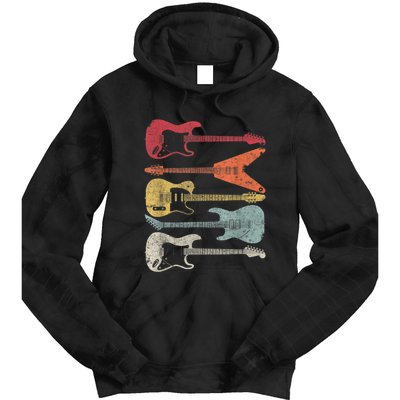 Guitar Shirt. Retro Style, Gift For Guitarist Tie Dye Hoodie