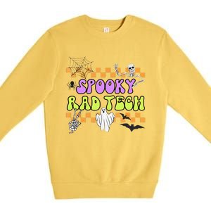 Groovy Spooky Rad Tech Retro Radiologist Halloween XRay Tech Gift Premium Crewneck Sweatshirt