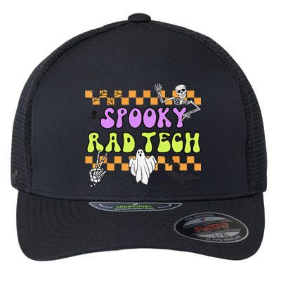 Groovy Spooky Rad Tech Retro Radiologist Halloween XRay Tech Gift Flexfit Unipanel Trucker Cap