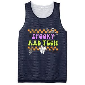 Groovy Spooky Rad Tech Retro Radiologist Halloween XRay Tech Gift Mesh Reversible Basketball Jersey Tank