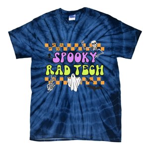 Groovy Spooky Rad Tech Retro Radiologist Halloween XRay Tech Gift Tie-Dye T-Shirt