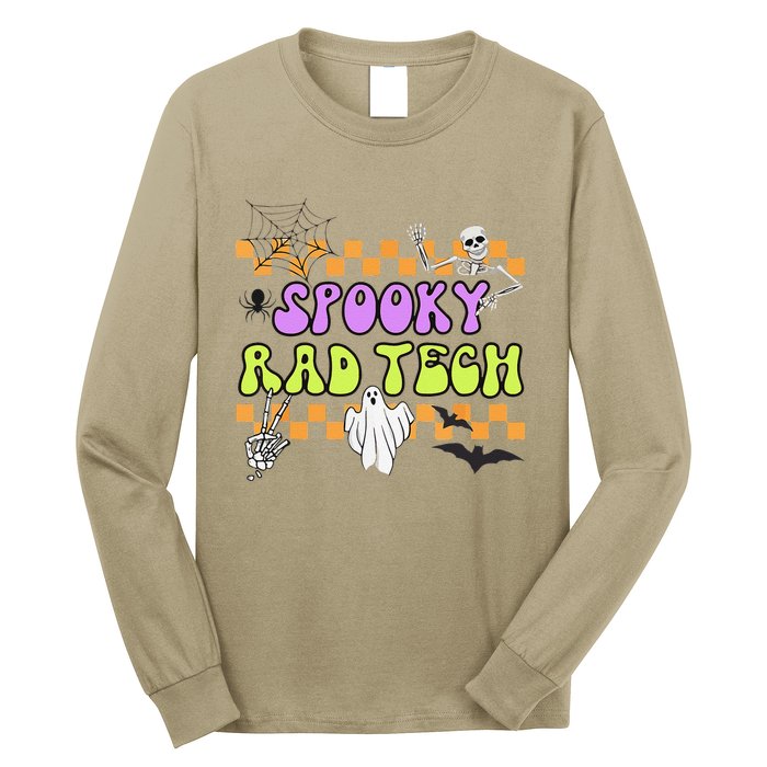 Groovy Spooky Rad Tech Retro Radiologist Halloween XRay Tech Gift Long Sleeve Shirt