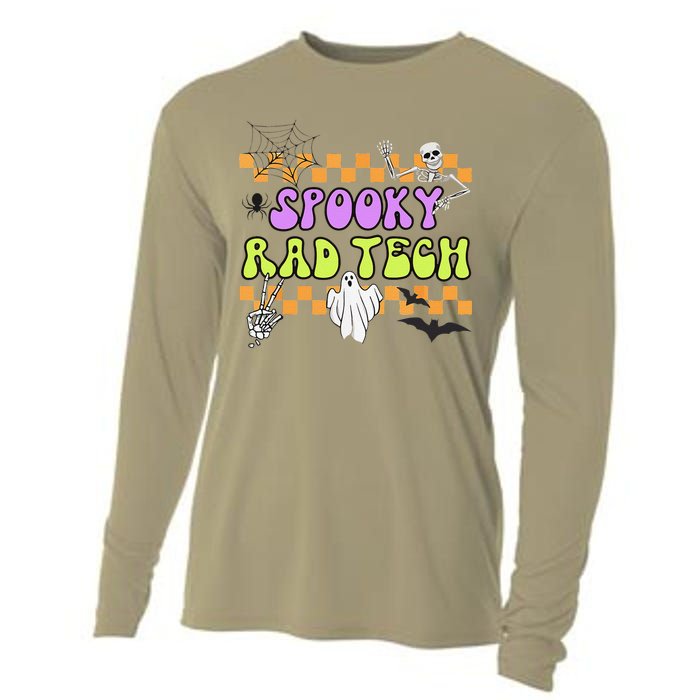 Groovy Spooky Rad Tech Retro Radiologist Halloween XRay Tech Gift Cooling Performance Long Sleeve Crew