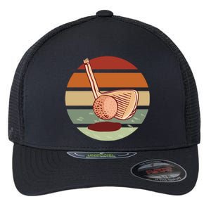 Golf Sunset Retro Flexfit Unipanel Trucker Cap